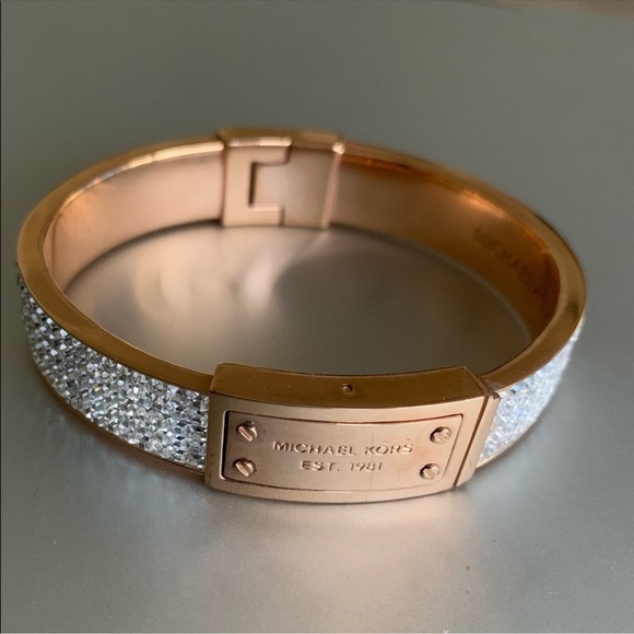Michael Kors Jewelry - Michael Kors Rose Gold Hinged Braclet